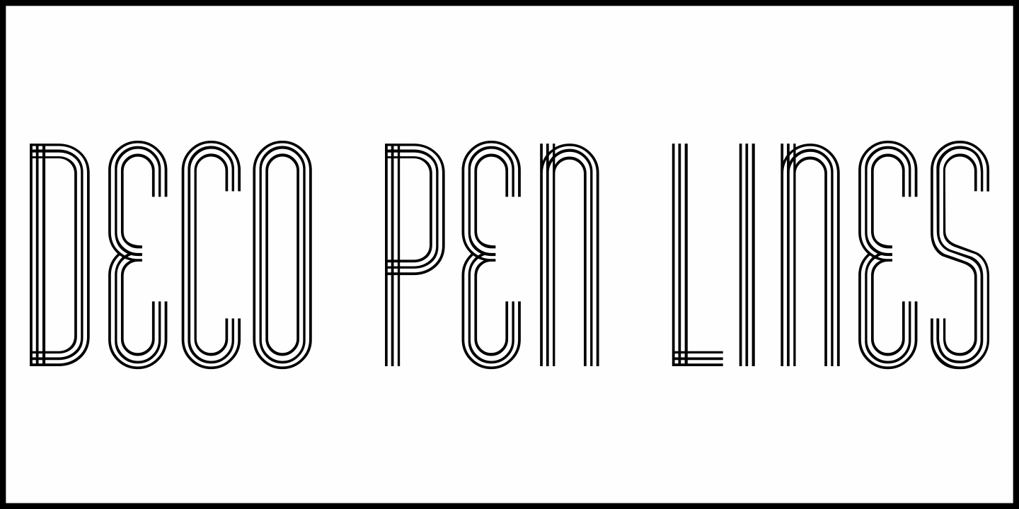 Deco Pen Lines Font Poster #1