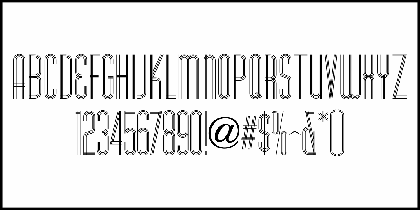 Deco Pen Lines Font Poster #1