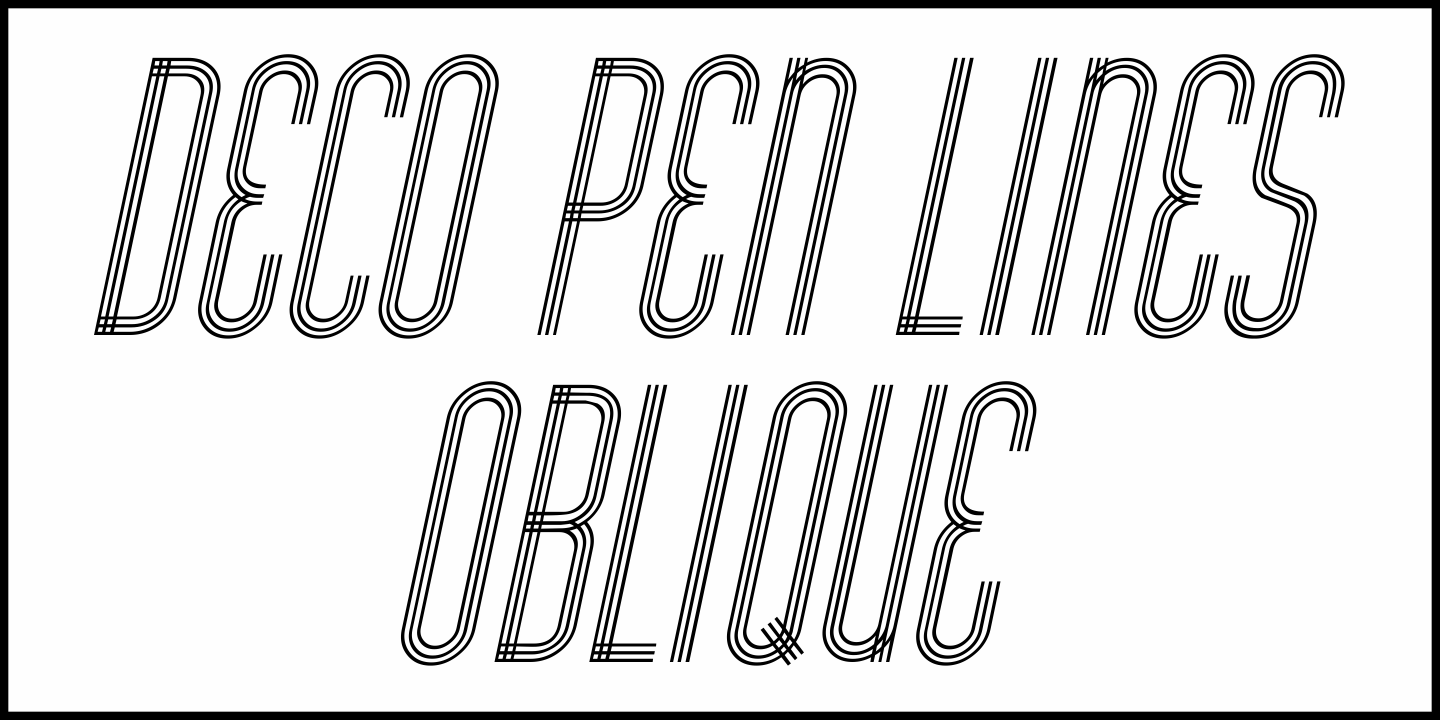 Deco Pen Lines Font Poster #1
