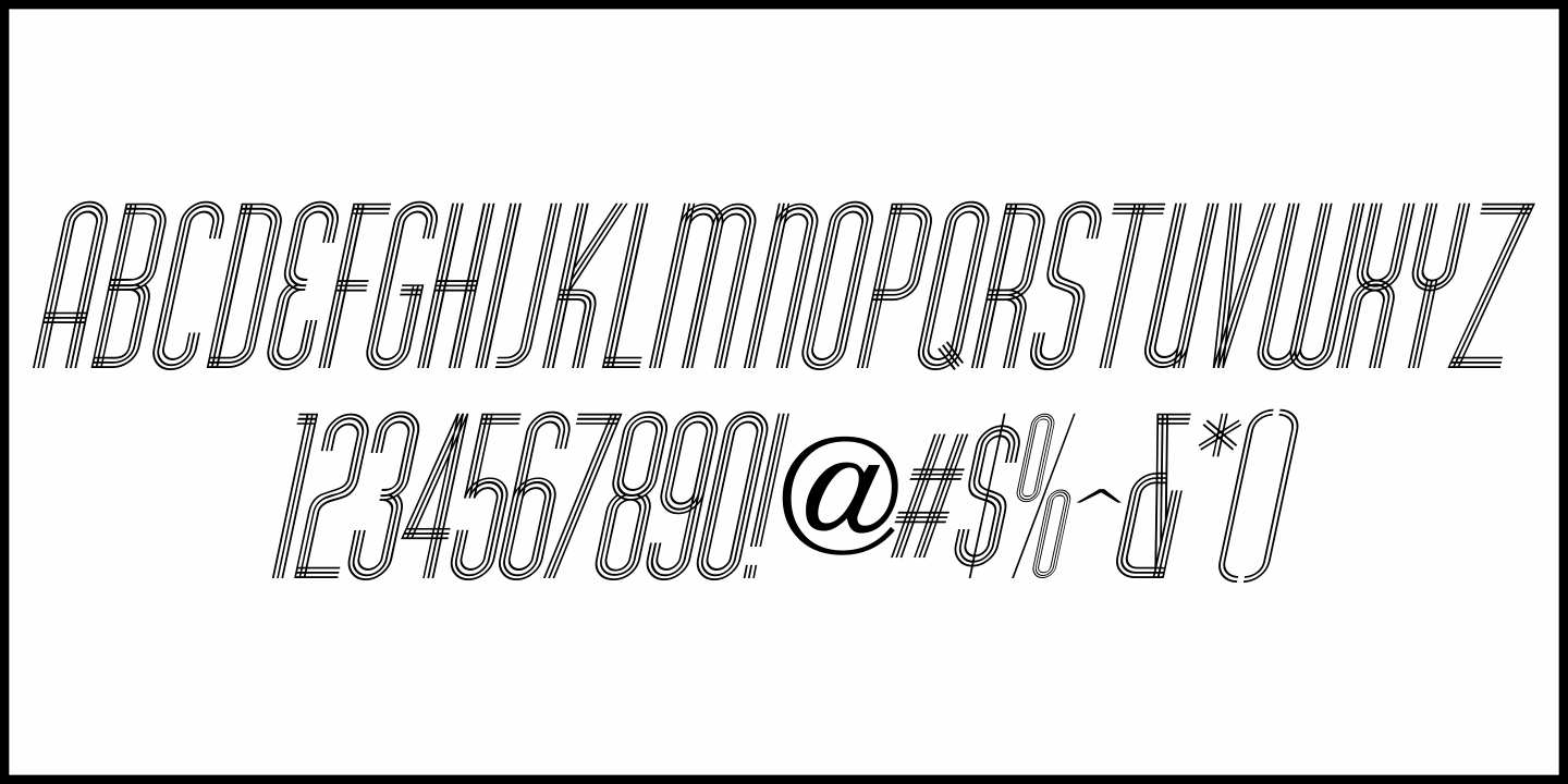 Deco Pen Lines Font Poster #1