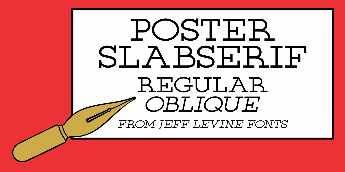 Poster Slabserif Font Family Poster