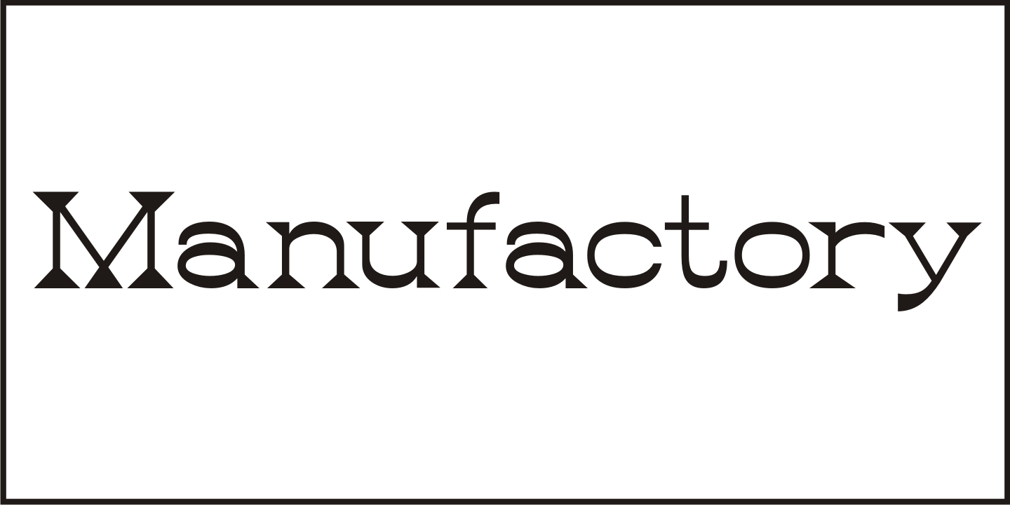 Manufactory Font Poster #1