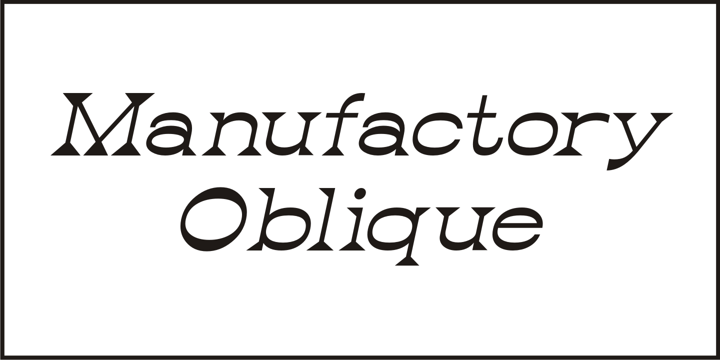 Manufactory Font Poster #1