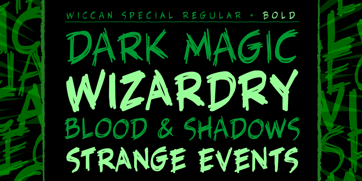 Wiccan Special Font Poster #1