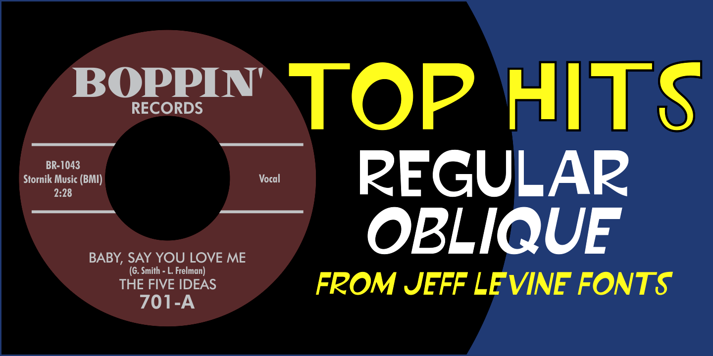 Top Hits Font Poster