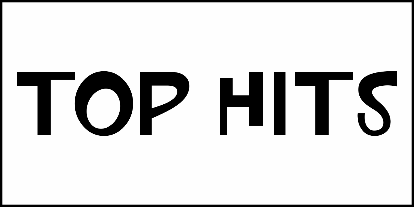 Top Hits Font Poster #2