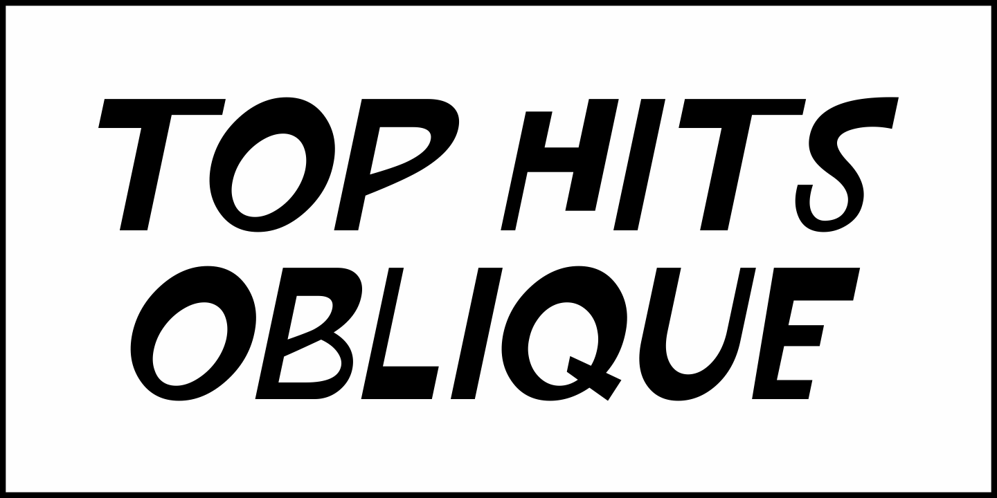 Top Hits Font Poster #4