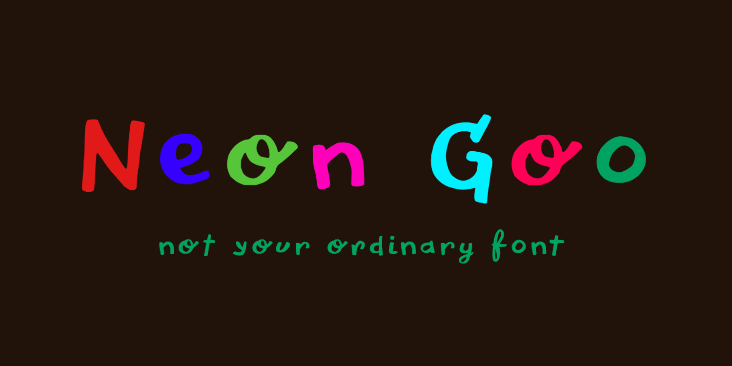 Neon Goo Font Poster #1