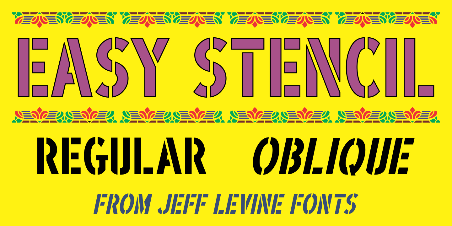 Easy Stencil Font Poster #1