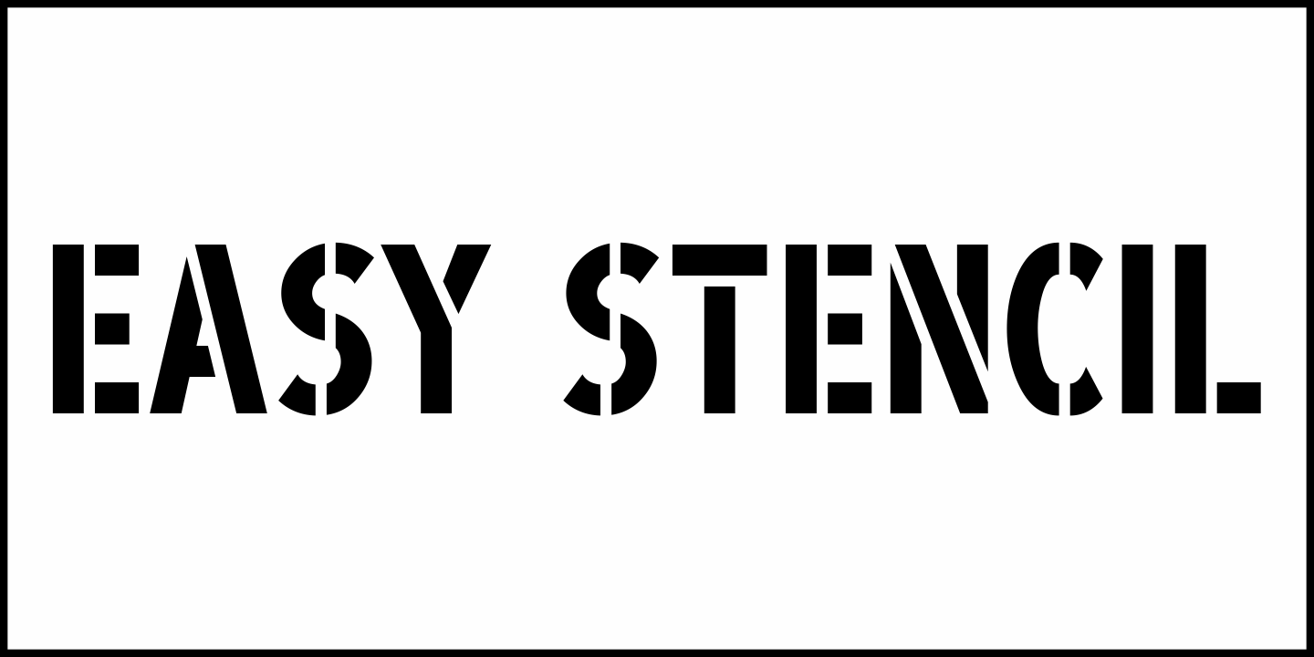 Easy Stencil Font Poster #2