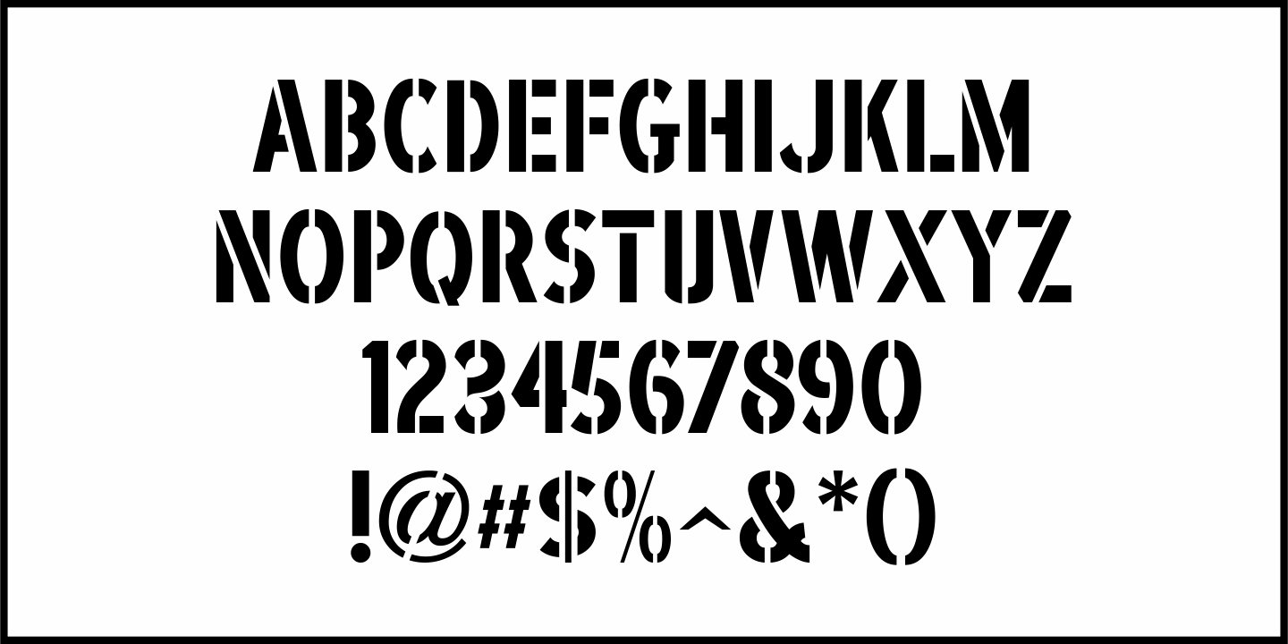 Easy Stencil Font Poster #3