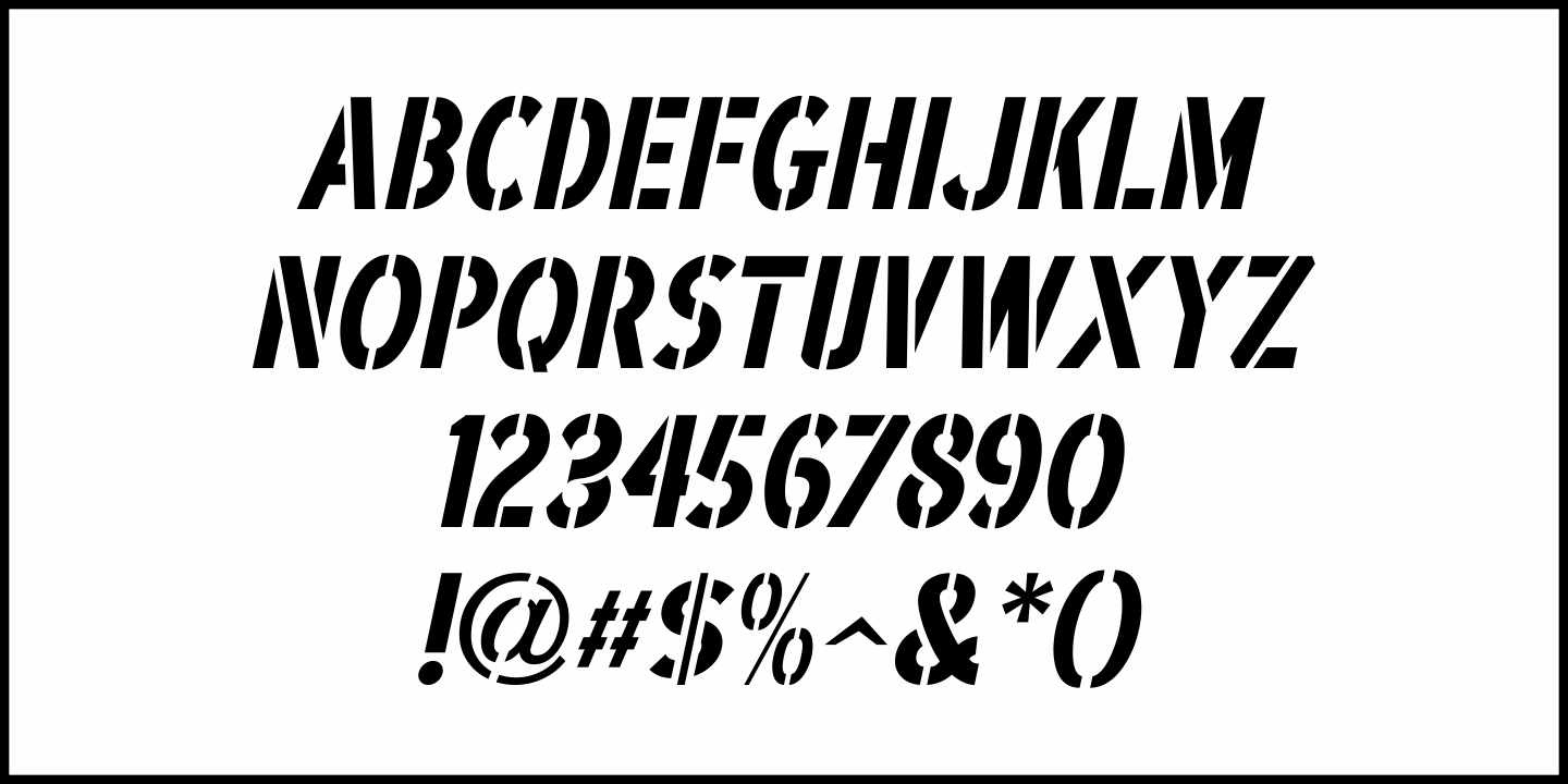 Easy Stencil Font Poster #4