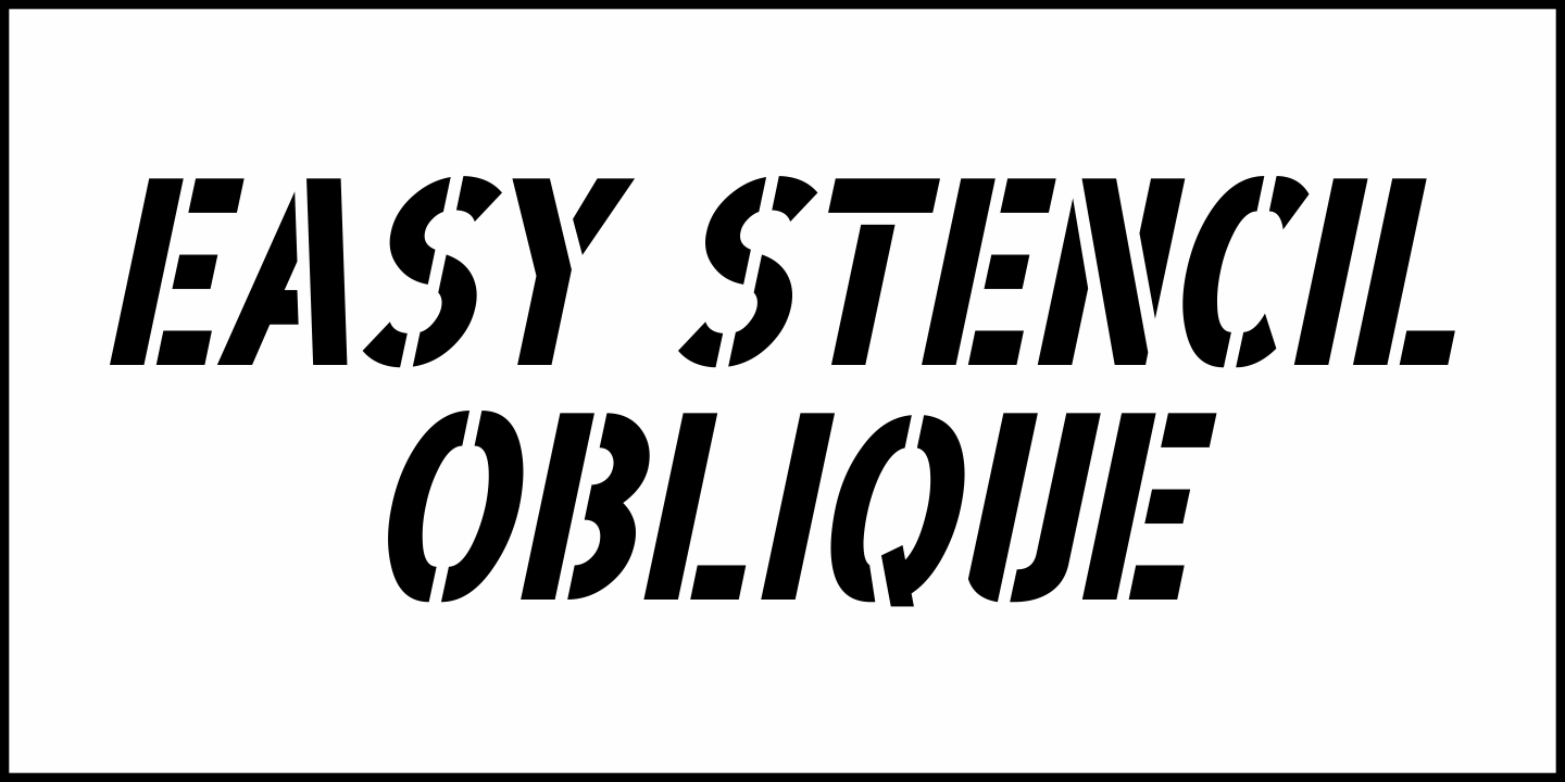 Easy Stencil Font Poster #5