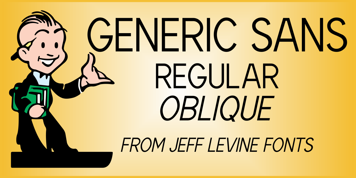 Generic Sans Font Family Poster