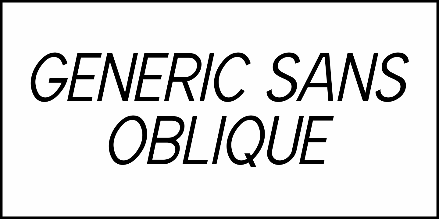 Generic Sans Font Poster #4
