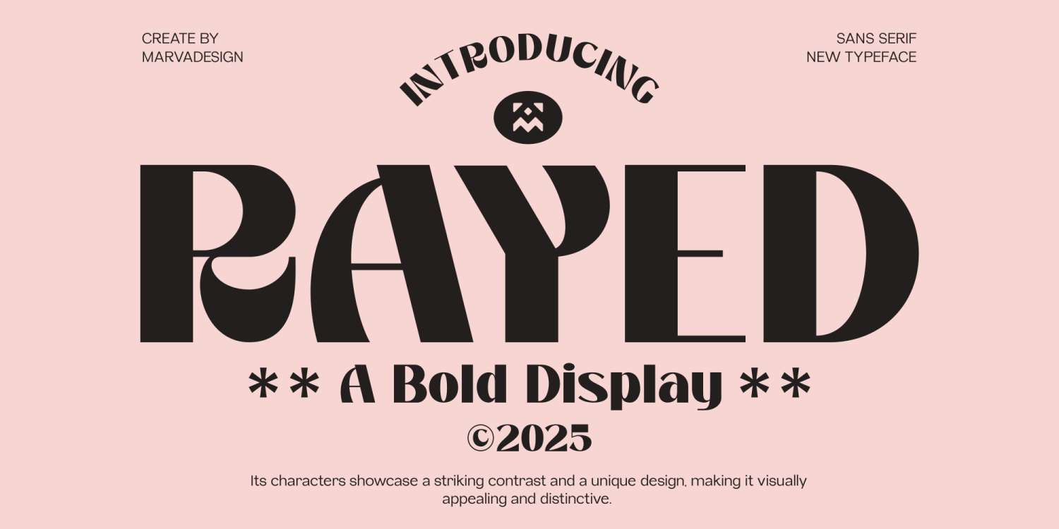 Rayed Font Poster #1