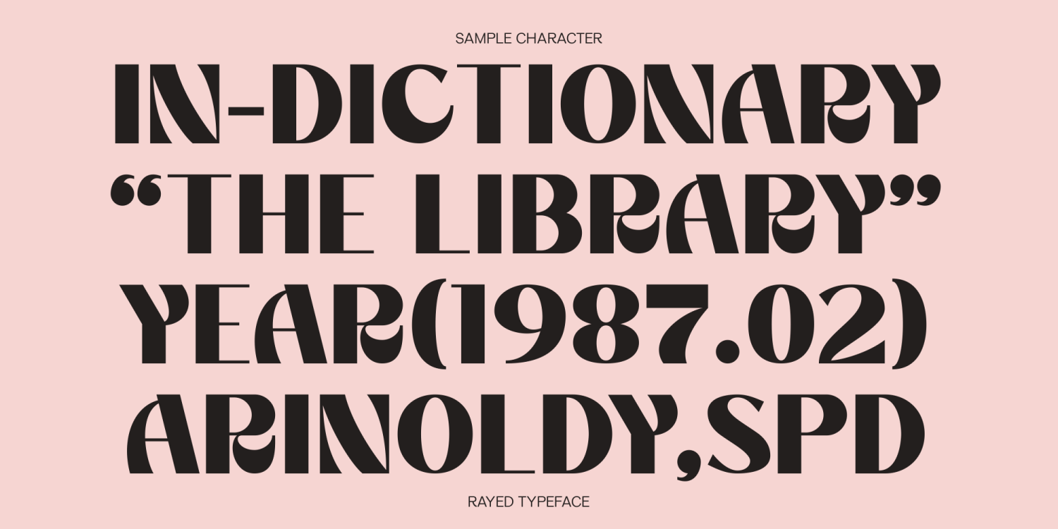 Rayed Font Poster #1