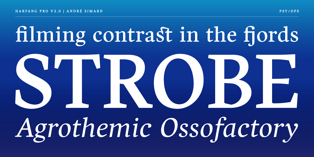 Harfang Pro Font Poster #1