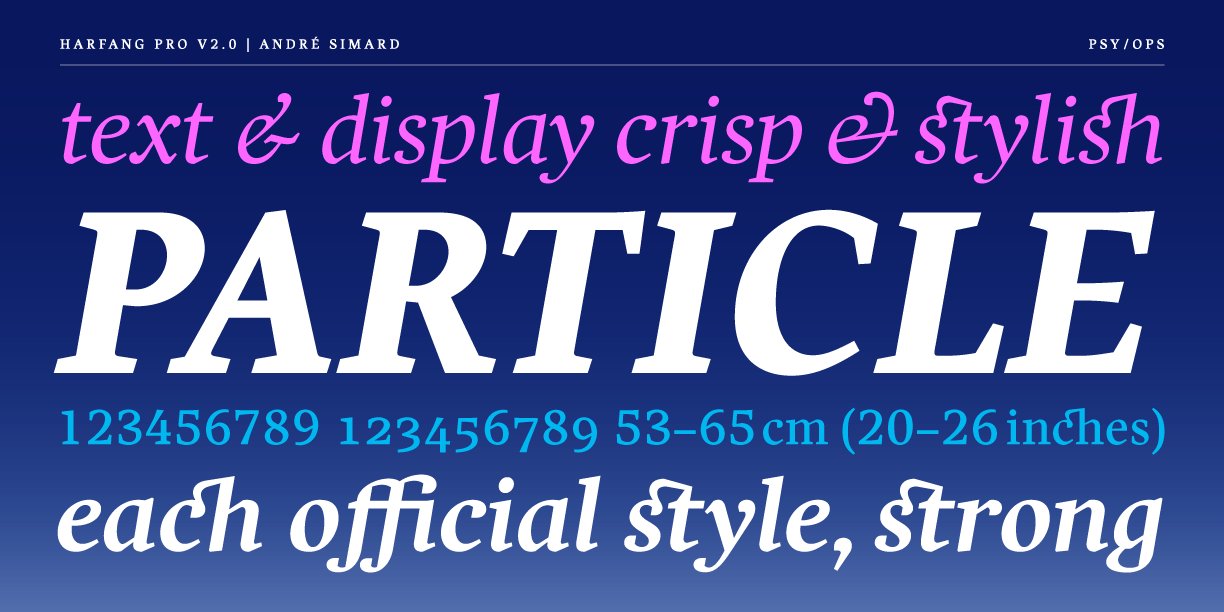 Harfang Pro Font Poster #1