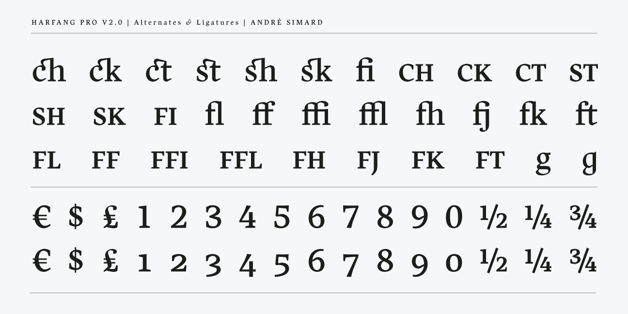 Harfang Pro Font Poster #1