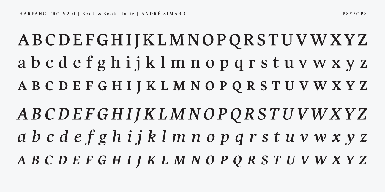 Harfang Pro Font Poster #1