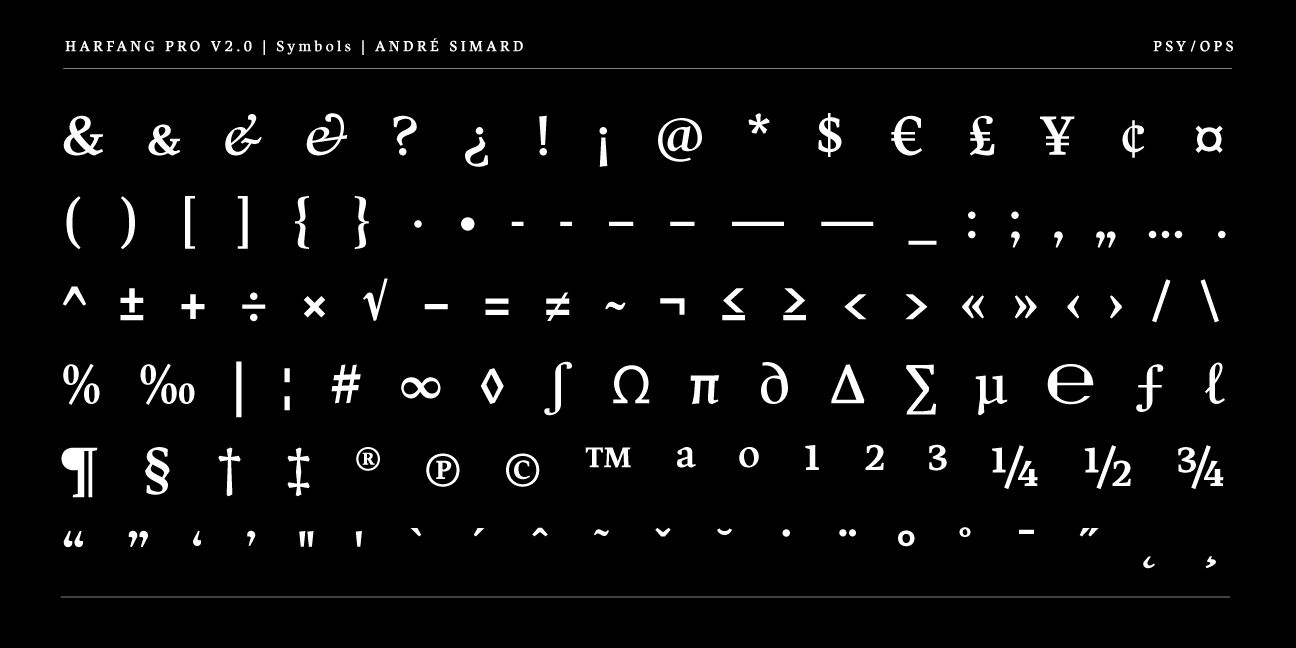 Harfang Pro Font Poster #1