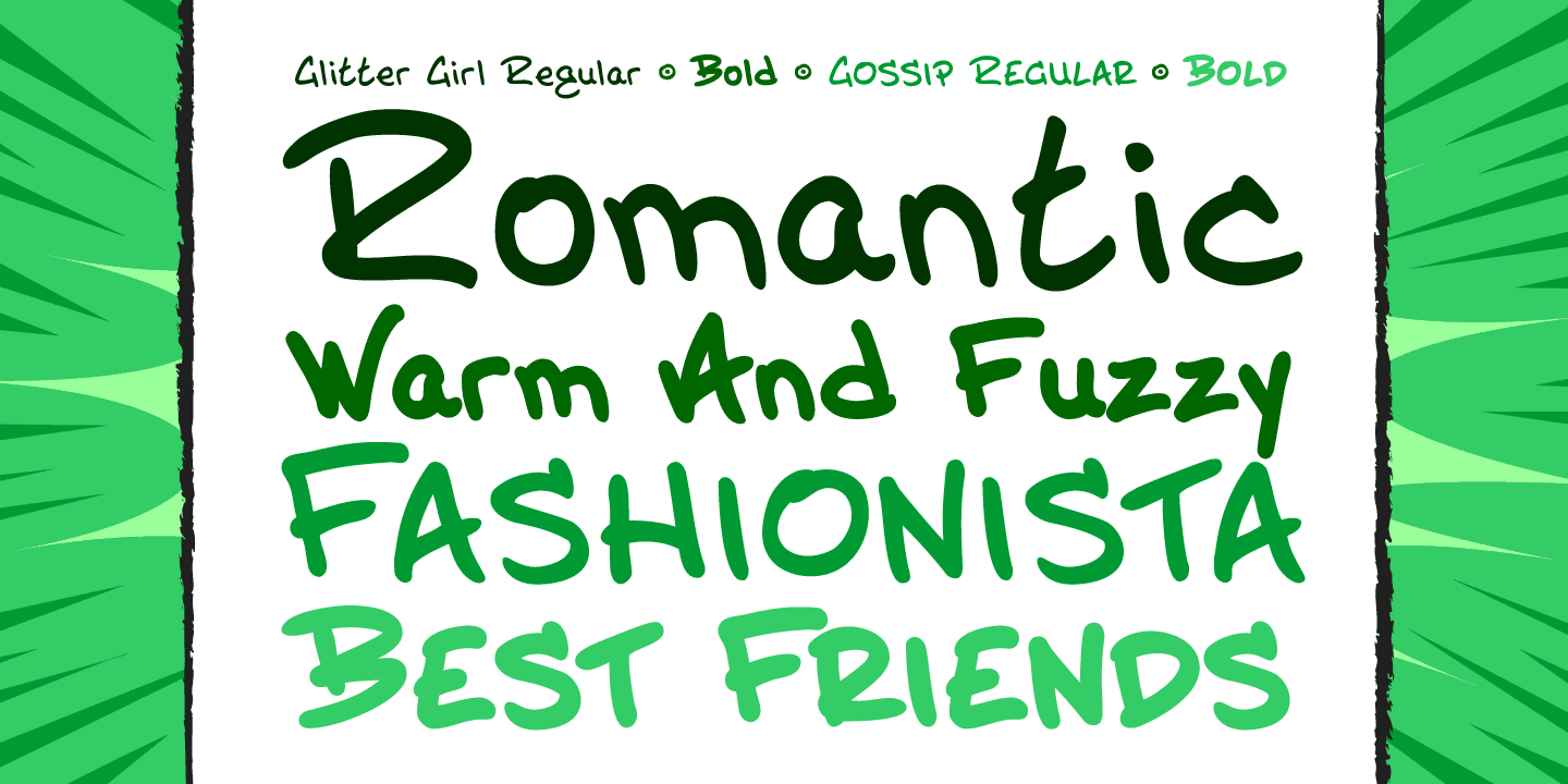 Glitter Girl Font Poster #1