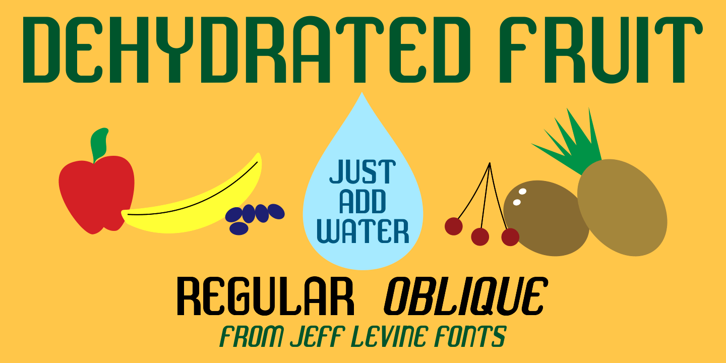 Dehydrated Fruit Font Poster #1