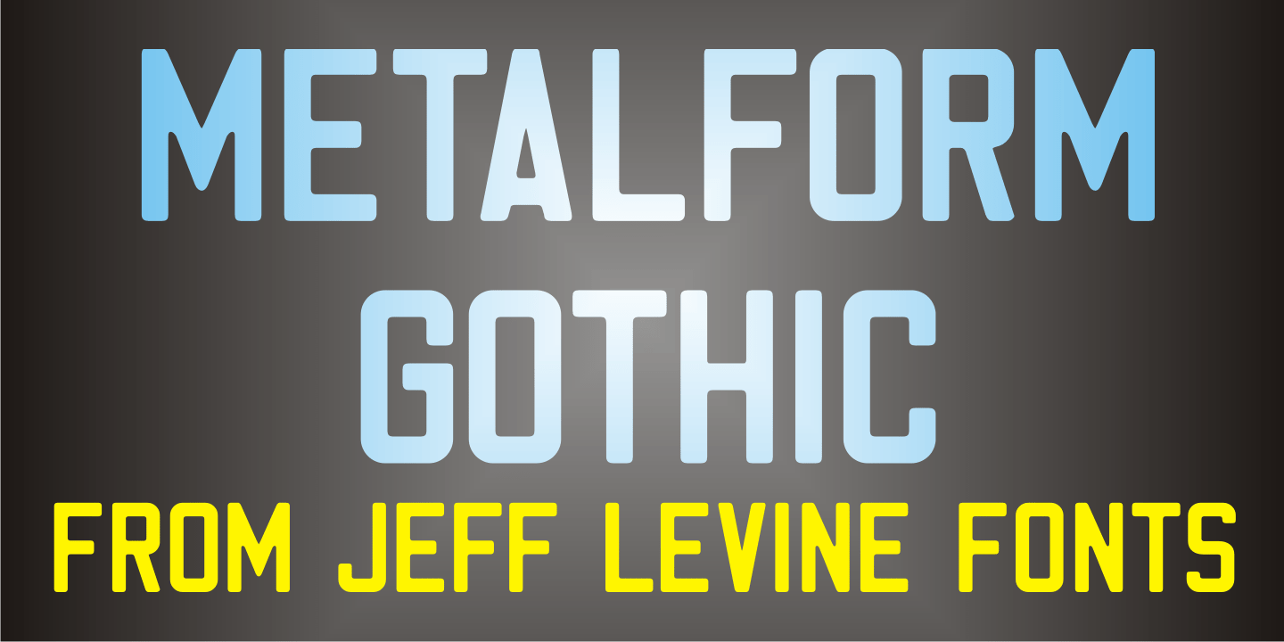 Metalform Gothic Font Poster #1