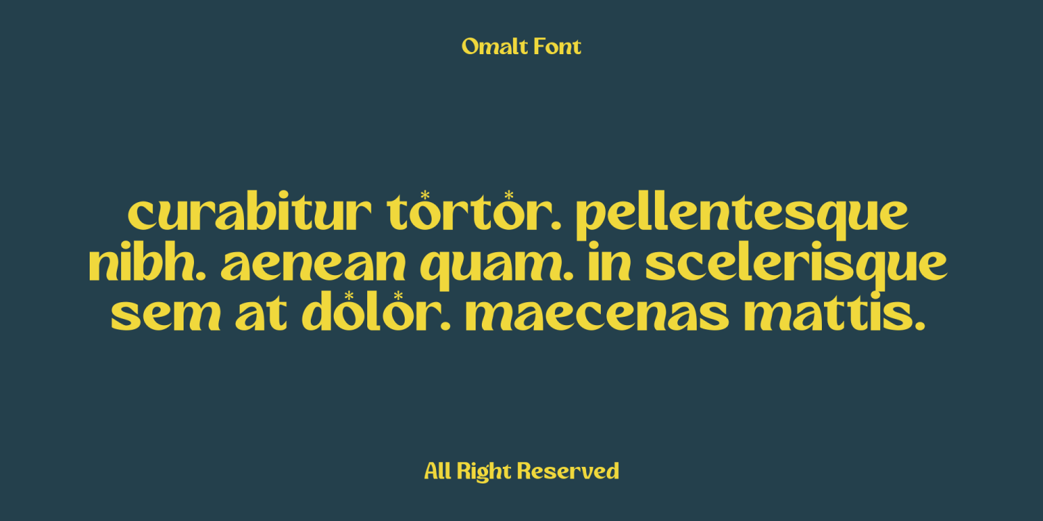 Omalt Font Poster #1