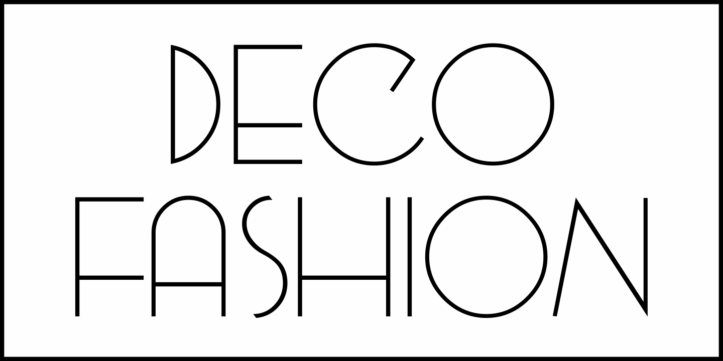 Deco Fashion Font Poster #1
