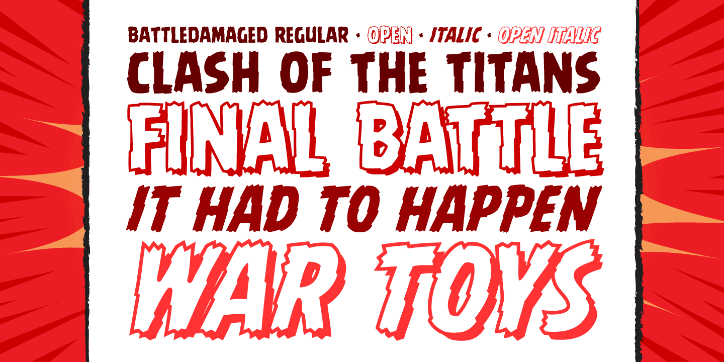 Battle Damaged Font Poster #1
