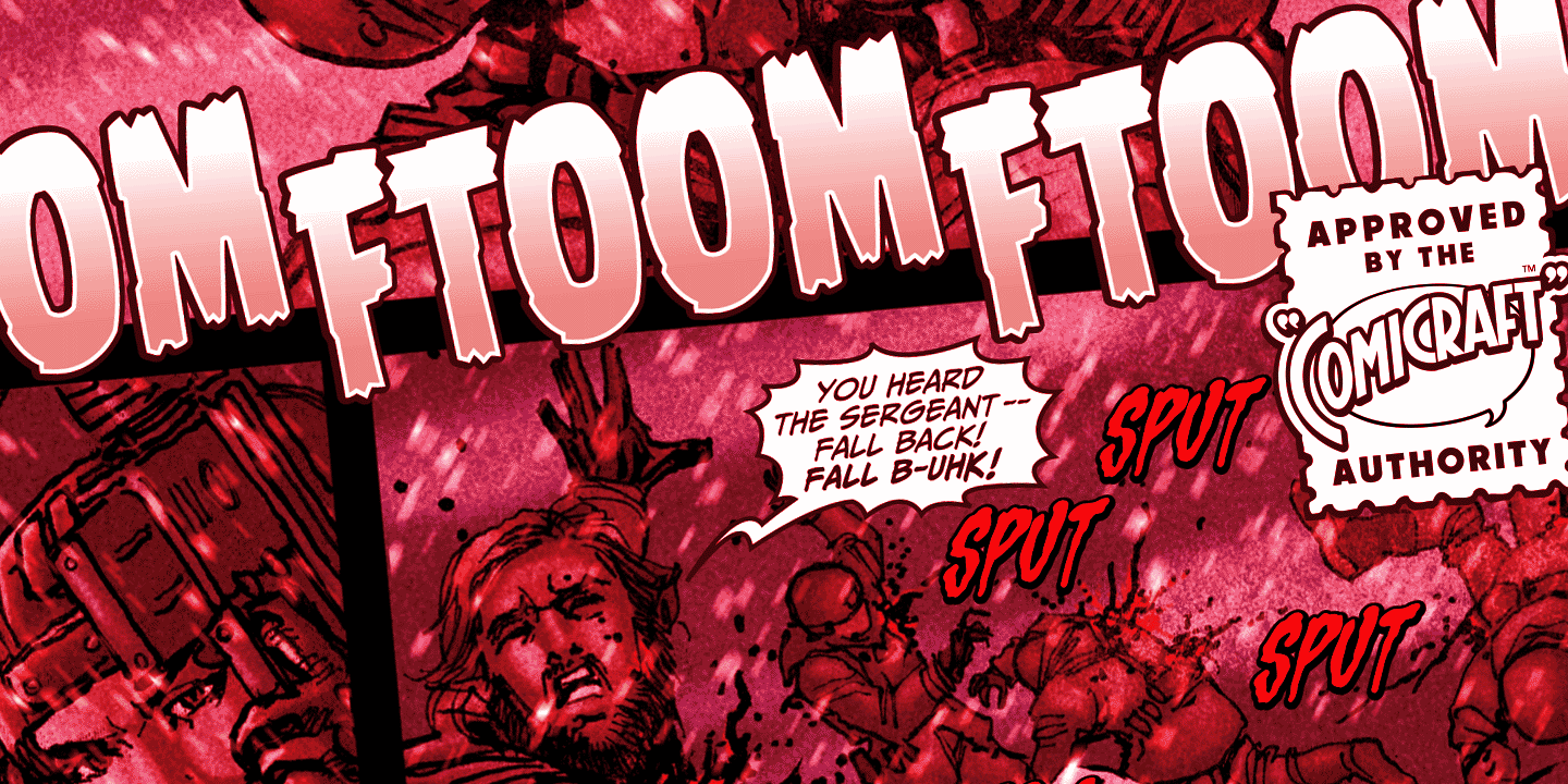 Battle Damaged Font Poster #1