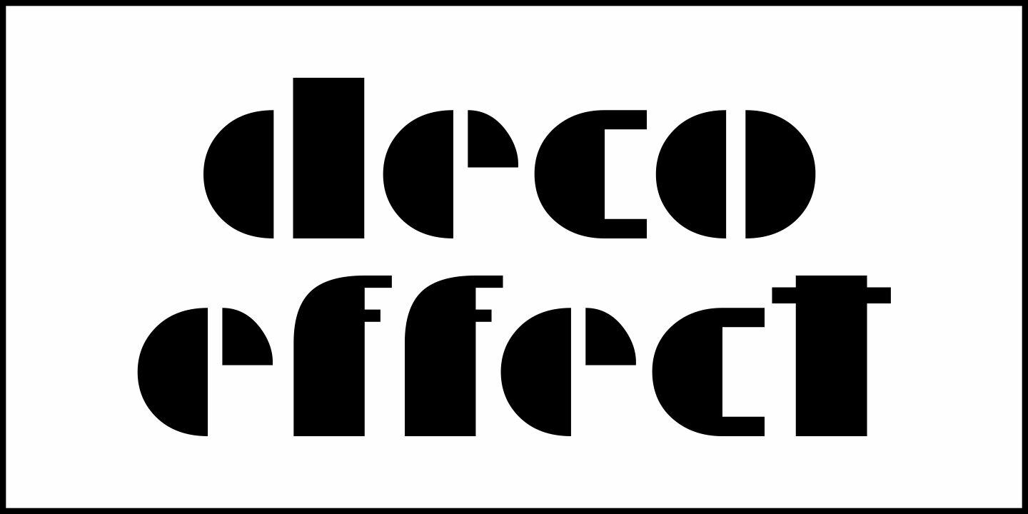 Deco Effect Font Poster #1