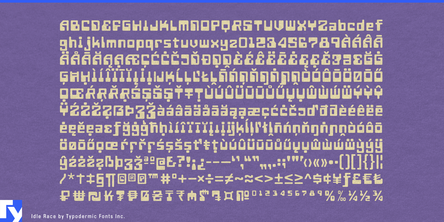Idle Race Font Poster #1