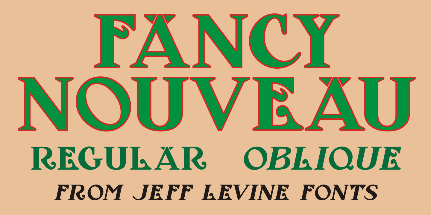 Fancy Nouveau Font Family Poster