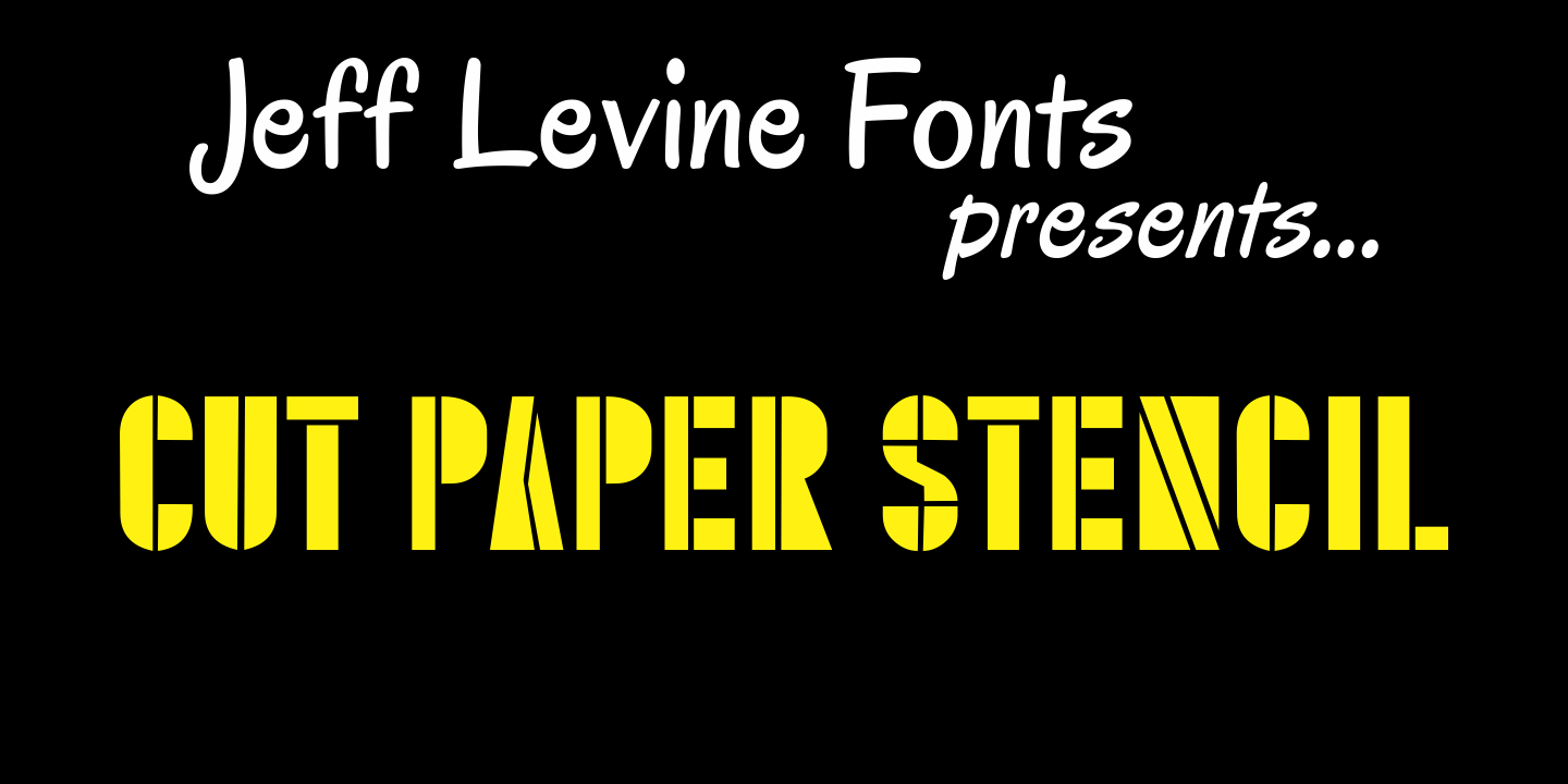 Cut Paper Stencil Font Family