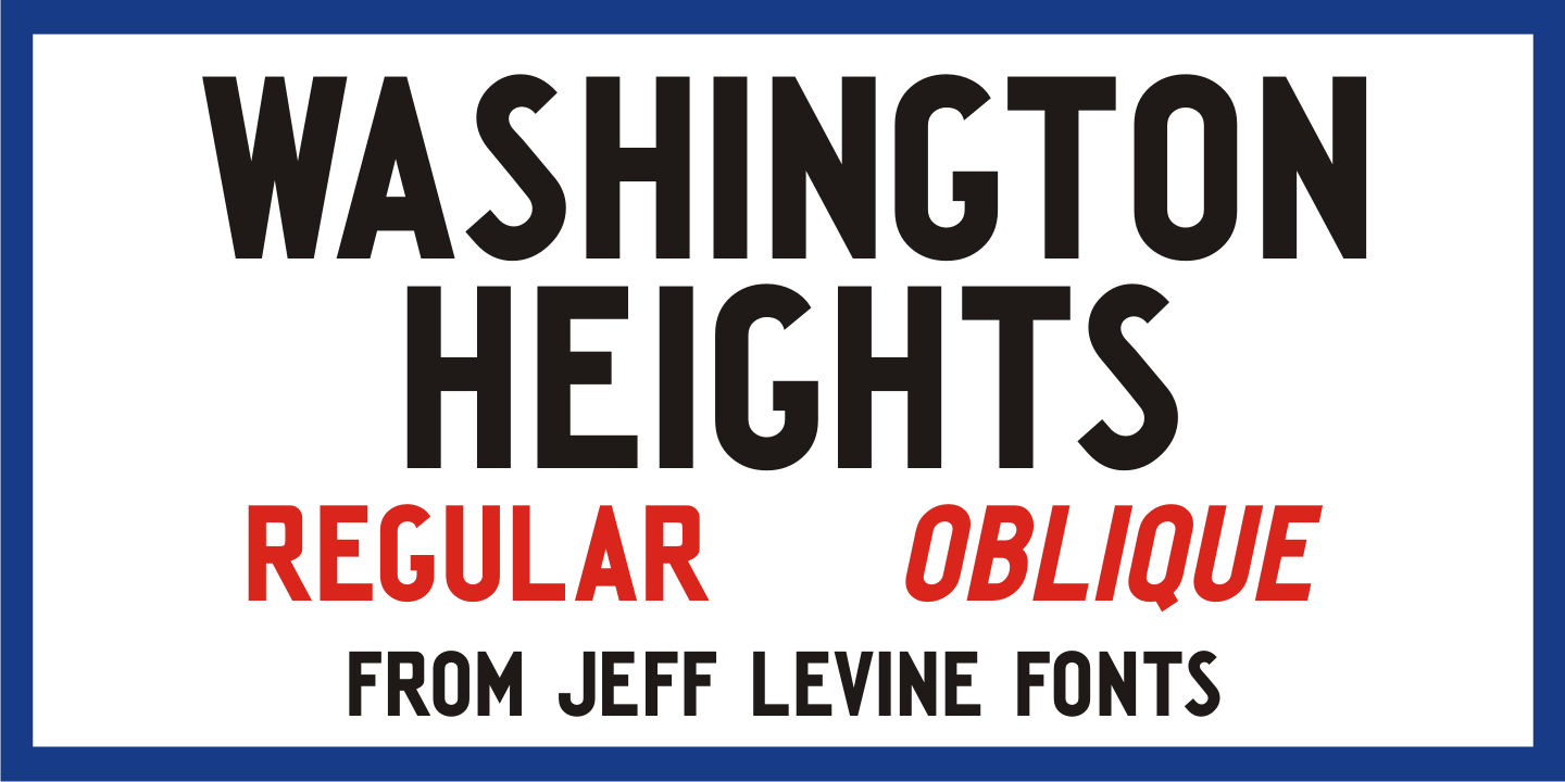 Washington Heights Font Family