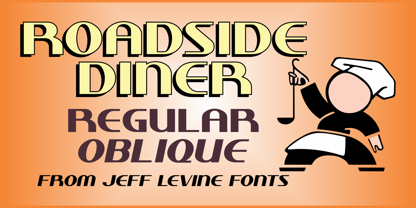 Roadside Diner Font Poster #1