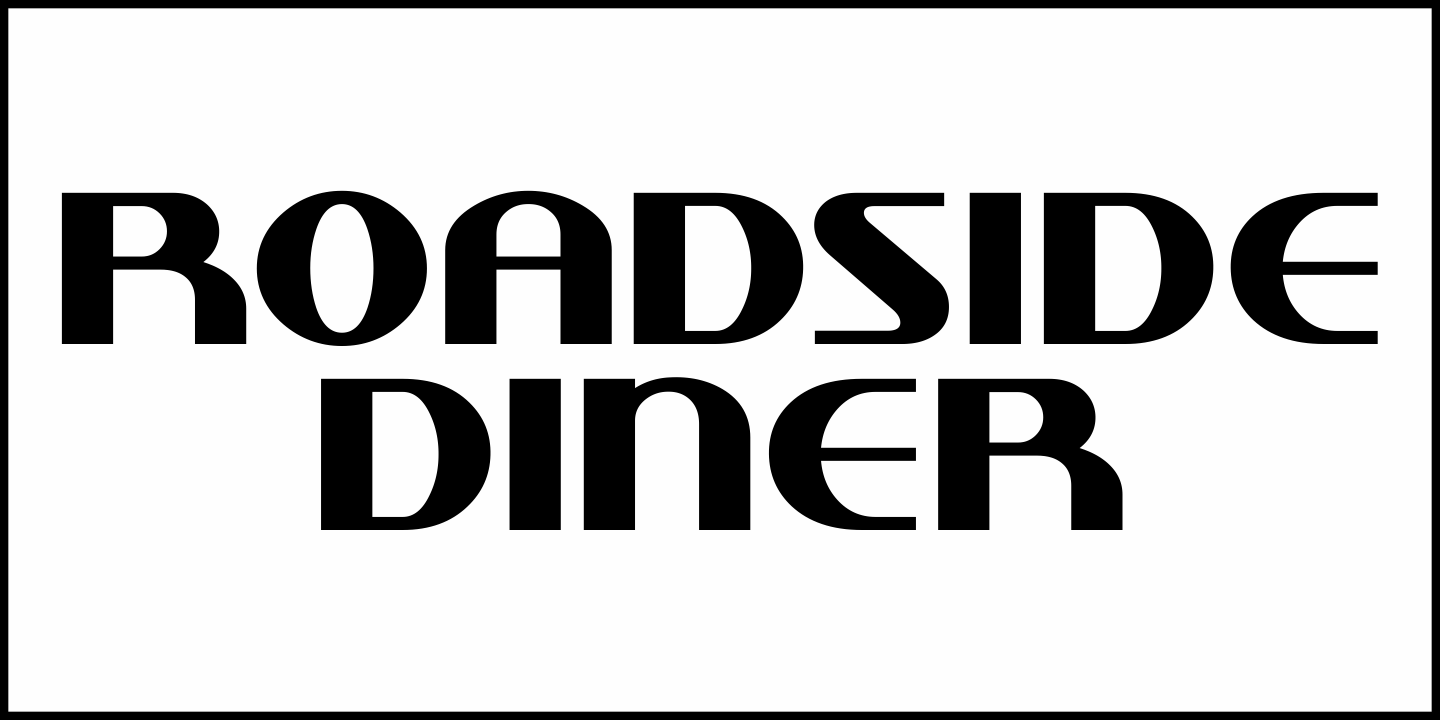 Roadside Diner Font Poster #2