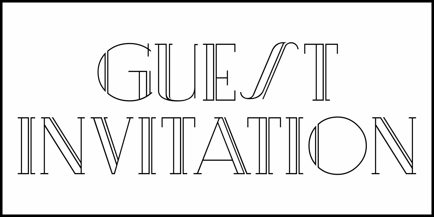 Guest Invitation Font Poster #1