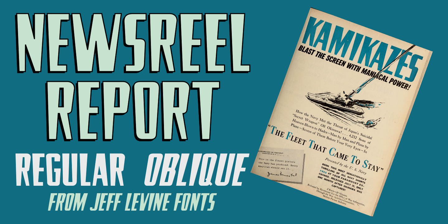 Newsreel Report Font Poster #1