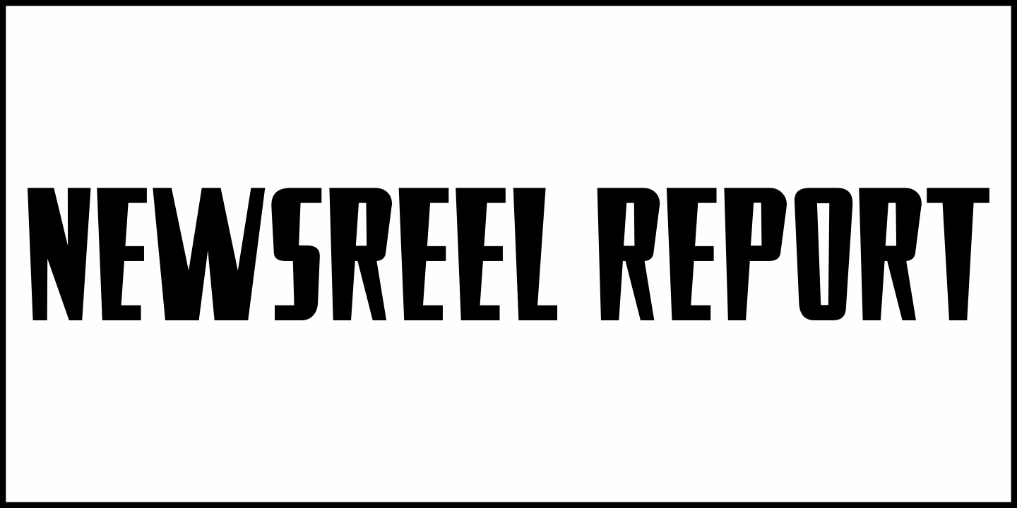 Newsreel Report Font Poster #1