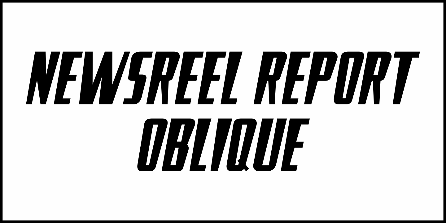 Newsreel Report Font Poster #1