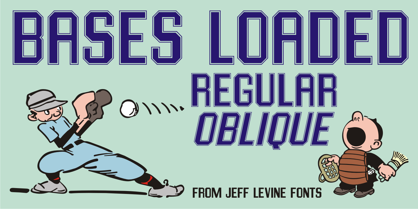 Bases Loaded Font Poster #1