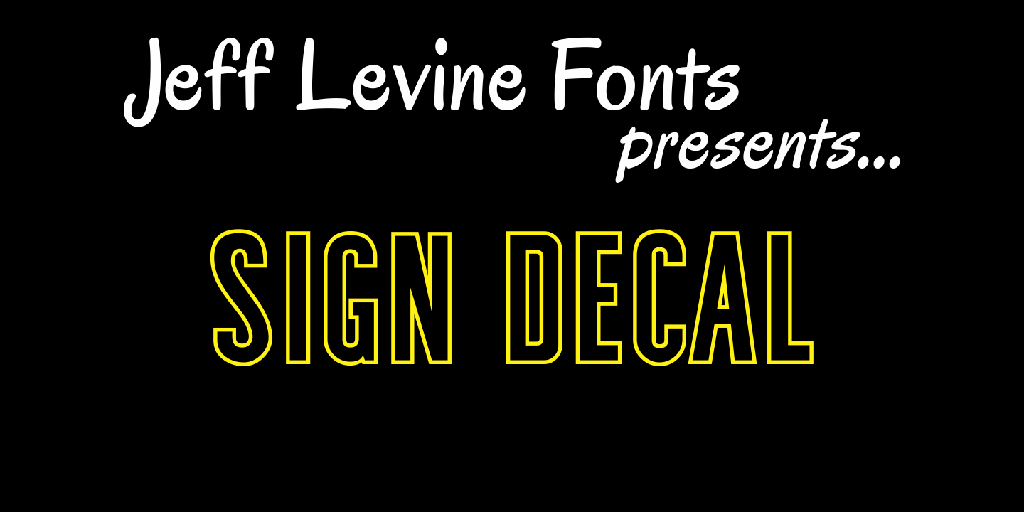 Sign Decal Font Family Poster