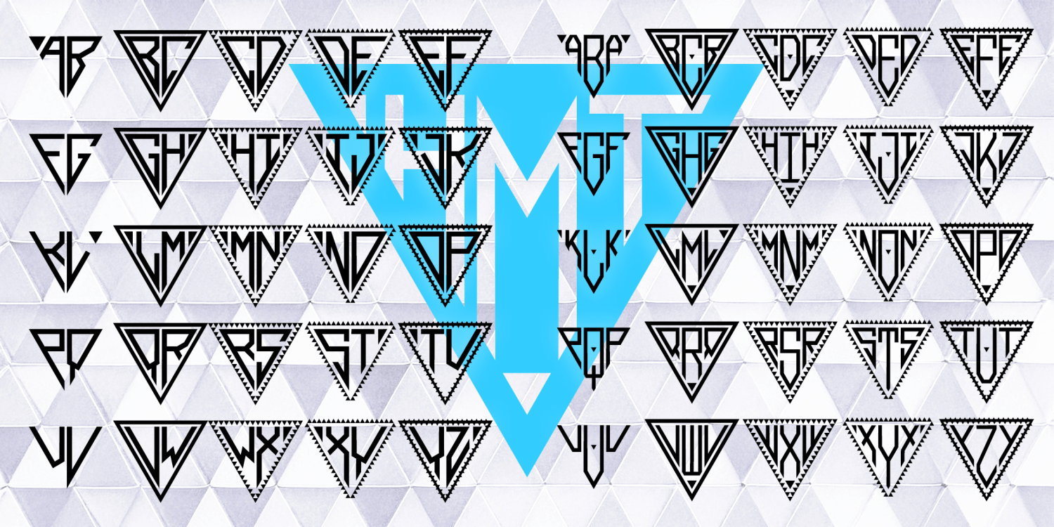 Triangle Monograms Font Poster #1