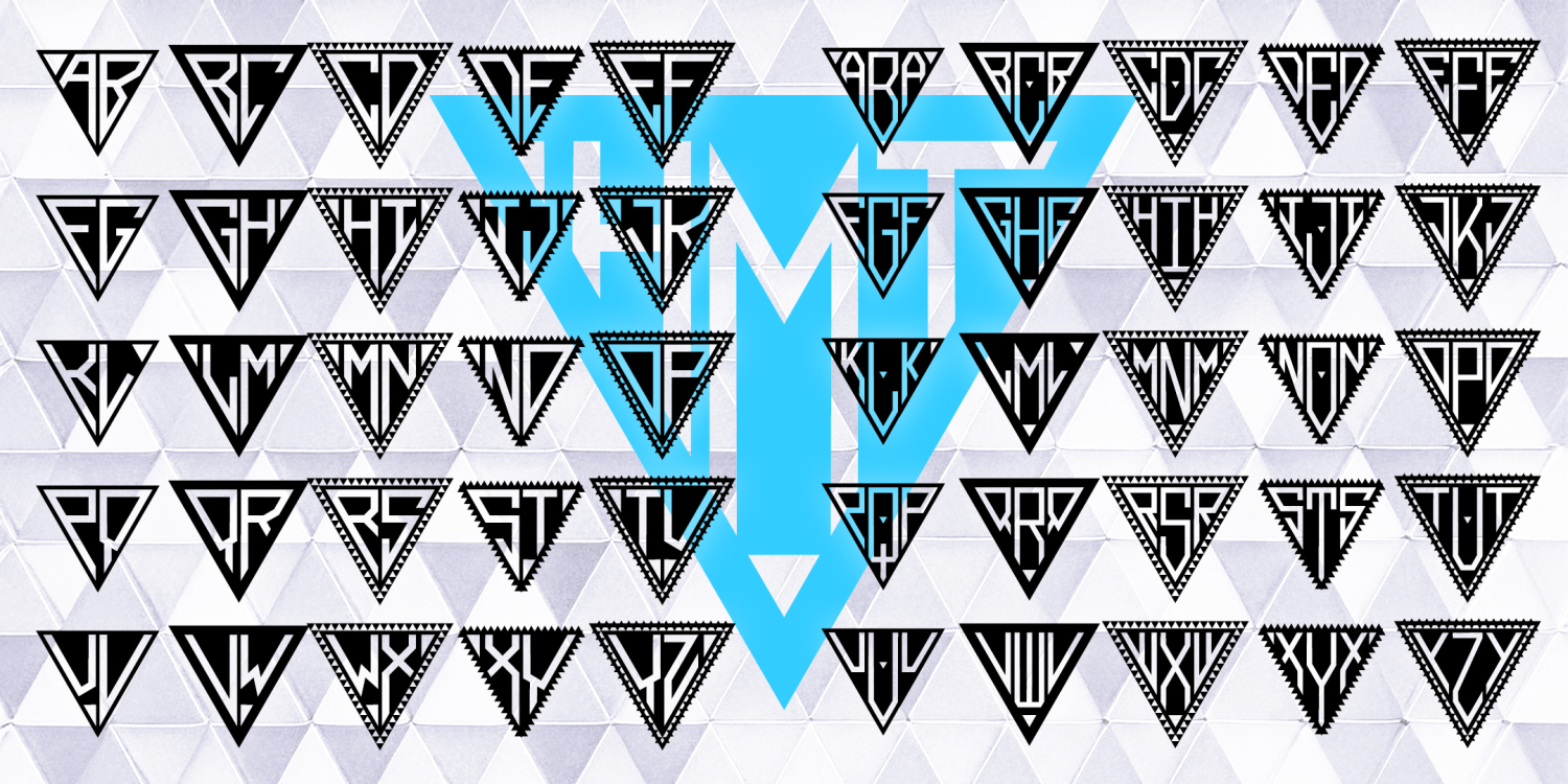 Triangle Monograms Font Poster #1