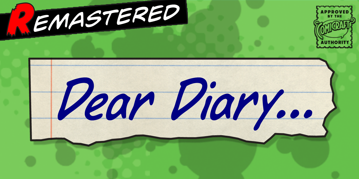 Dear Diary Font Poster