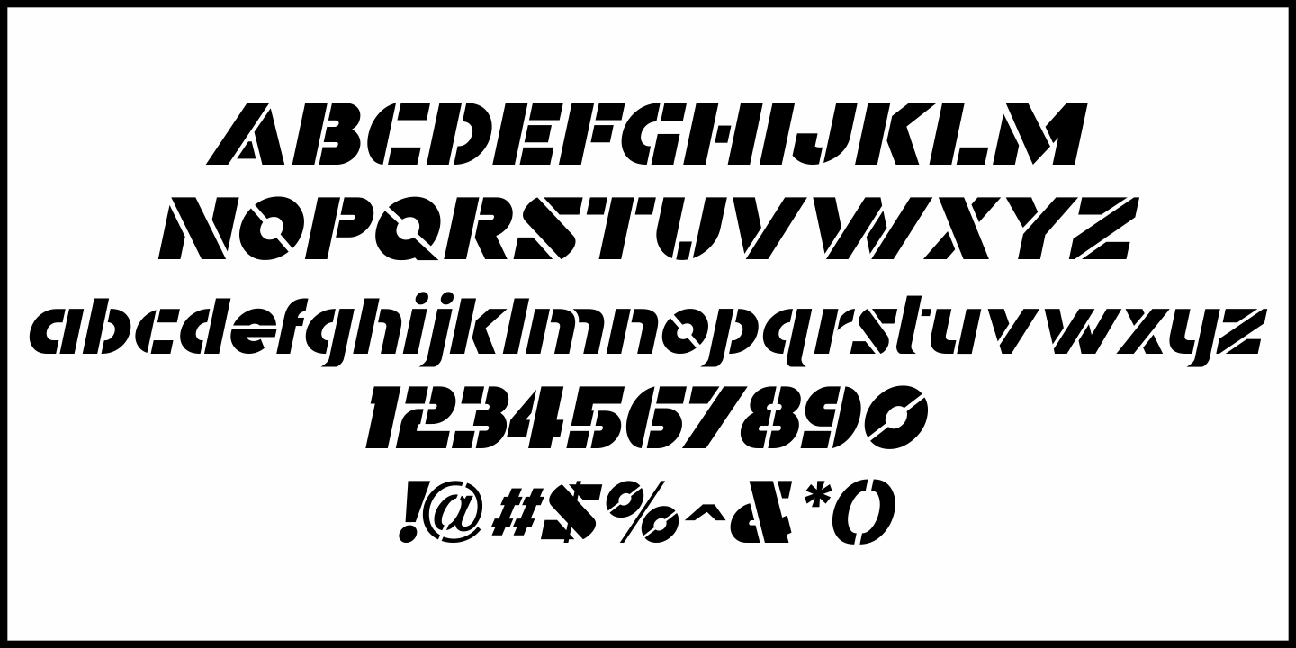 Obscure Stencil Font Poster #5